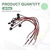 sourcing map 20 Pcs Electret Microphone Condenser Pickup, 6mm Dia Mini MIC Electret Condenser with 120mm Wire Leads 60dB for Audio, Black #2