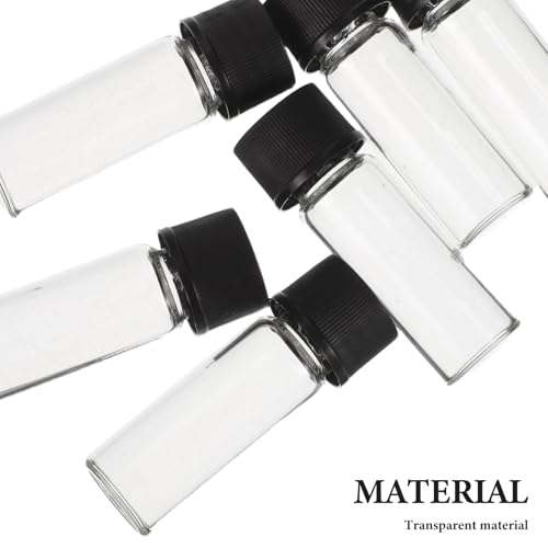 Mini botellas de vidrio PRETYZOOM con tapa de rosca antifugas para cosméticos 3