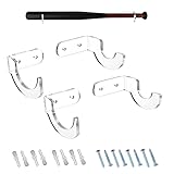 EPROICKS Baseballschläger Wandhalterung, Basballschlaeger Acryl Halterung Wand, 1 Paar Multifunktions Baseball Bat Display Rack, Baseballschläger Harley Quinn-Vitrinenhalter Mit Ersatzschrauben