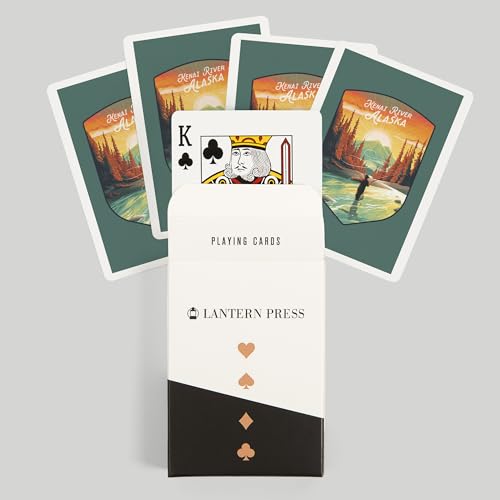 Baraja de Poker Lantern Press Kenai River Alaska 52 cartas miniatura 6