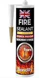 BONDIFY Feuerfester Schamottkleber (bis 1500°C) Schwarz Feuerzement für Holzöfen, LÖSUNGSMITTELFREI Kleber zur Kaminreparatur, Ofenkleber, Ofenbau, Grill & Feuerraum Hochtemperatur Silikondichtstoff