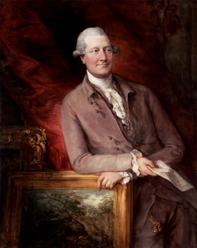 Tableau en toile vintage portrait Gainsborough 60x90cm pour déco salon