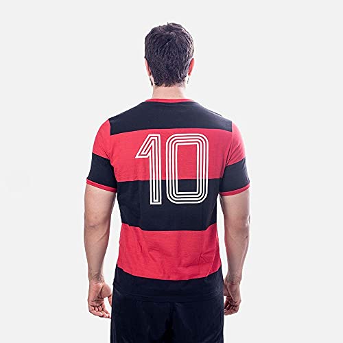 Braziline LIB 81 Zico, Camiseta Masculino, Preto+Vermelho, G