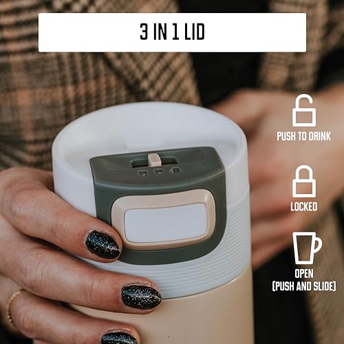 Kambukka Etna 300ml / 10oz Insulated Travel Mug in Stainless Steel, Leak-Proof Thermos with Snapclean Technology - Image 4