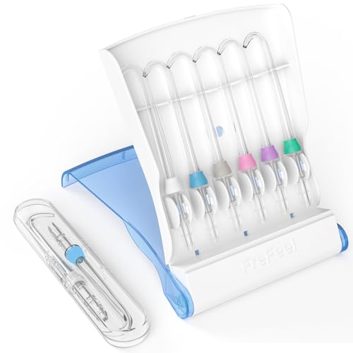 Image of Replacement Heads for Waterpik, Replacement Picks for Water Pik Water Flosser (8 Implant Denture Tips + Storage Case + Travel Case)