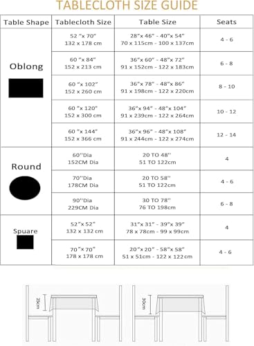 Image of EHouseHome Outdoor and Indoor 70inch Round Tablecloth with Umbrella Hole and Zipper, Waterproof Zippered Patio Cloths, Spring /Summer Table Covers for Backyard Circular Table /BBQs /Picnic
