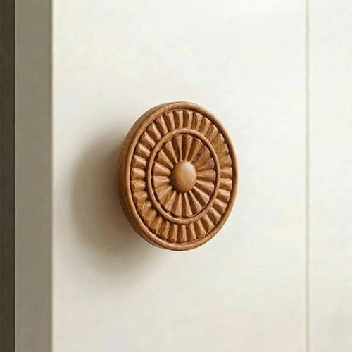 Image of Main Door Handle /Teak Wood Handle for Main Door /Wardrobe Handle /Pull Handle for Door (6 Inch) Natural Wood Finish-| 3 Years Warranty |