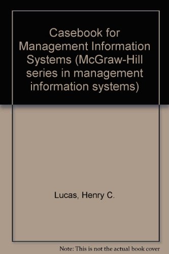 A Casebook for Management Information Systems (... 007038939X Book Cover