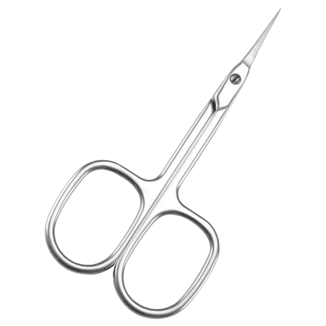 Tijeras De Manicura, Tijeras para Cuticulas Curva Punta Fina, Tijeras para Cutículas de Acero Inoxidable, Tijeras para Uñas Extra Afiladas, para Cutículas, Piel Muerta, Cejas, Pestaña, Plateado