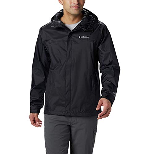Columbia Men's Big and Tall Glennaker Lake Front-Zip Rain Jacket, Small, Black