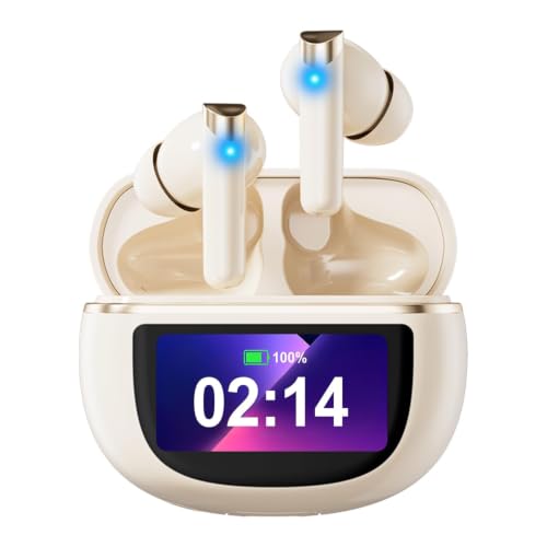 Image of AI Real-Time Translation Earbuds,Wireless Earbuds,144 Languages Ear Buds,Two-Way Translator Earbuds, Bluetooth AI Translation Earbuds,HD Sound Translating Earbuds for Travel, Business (Milky White)