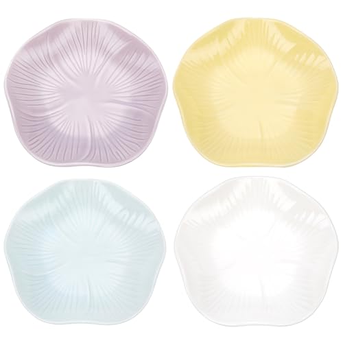 PLIGREAT 4 Colors Ceramic Spoon Rest for Stove Top, 5.11 Inch Lotus Leaf Spoon Holder for Counter Multicolored Cooking Utensil Rest Kitchen Accessories for Stove Coffee Teaspoon Table Spatula Ladle