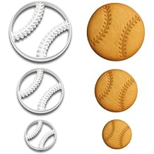 Baseball Cookie Cutters Trio 4", 3", 2" - Ideal for Sports-Themed Baking, Ballpark Celebrations, and Everyones Parties Random Colors