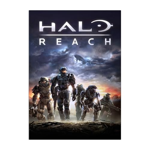 Displate Officiel Halo Game Métallique Fixation Magnétique Licence Officielle Image Affiche de Haute Qualité Halo Posters Halo Reach Vertical hauteur 45 cm...