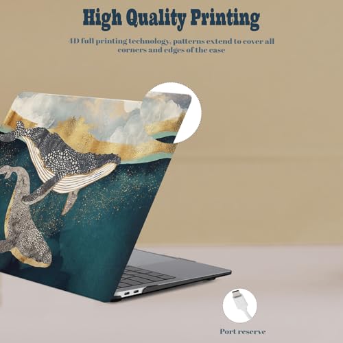 Funda MacBook Air 13 M1 2020 carcasa dura para modelo A2337 A2179 diseño ballena 5