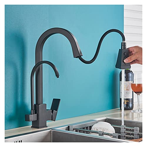 Robinet de cuisine filtré noir mat à cartouche céramique durable