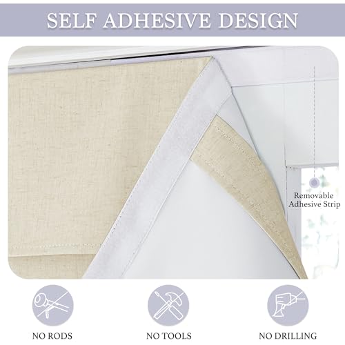 Image of RYB HOME Door Panel Curtain, 8x36 inch, Beige, Blackout, Classroom Door, 1 Panel