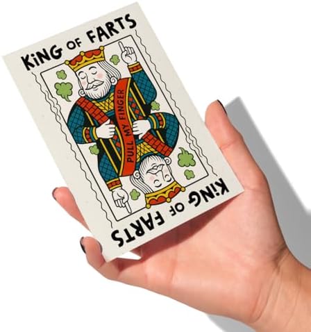 Funny Father's Day Card for Dad - King of Farts - From Son or Daughter - Birthday or Fathers Day Card for Husband, Grandad, or Men - Pull My Finger Joke - View 5