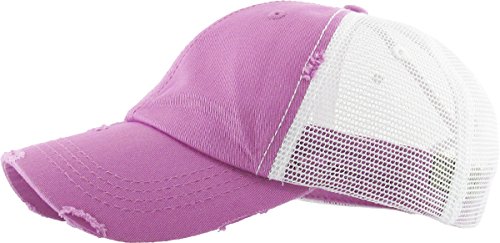 Image of Classic Plain Ponytail Messy High Bun Headwear Adjustable Cotton Trucker Mesh Glitter Hat Baseball Cap