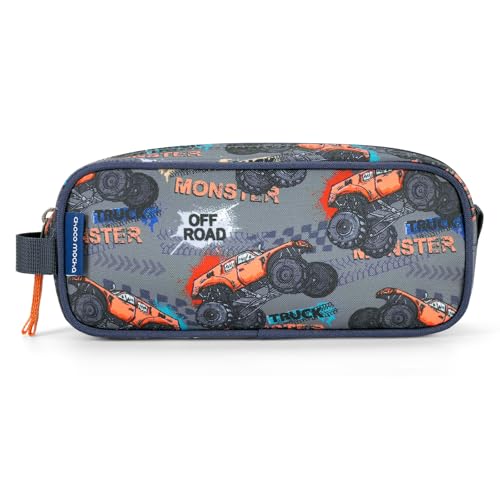 Image of Choco Mocha Boys Pencil Pouch for Kids, Soft Zipper Pencil Case for Boys Toddler, Kids Pencil Case for School Dinosaur Pencil Bag, Black