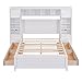 Harper & Bright Designs White Full Platform Bed with All-in-One Cabinet and Shelf Modern Wooden Full Beds with 4 Storage Drawers, Full Size Bed Frame for Bed Room, No Box Spring Needed