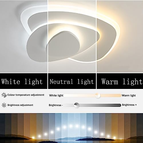 Plafonnier LED dimmable au design géométrique triangle pour chambre - 5