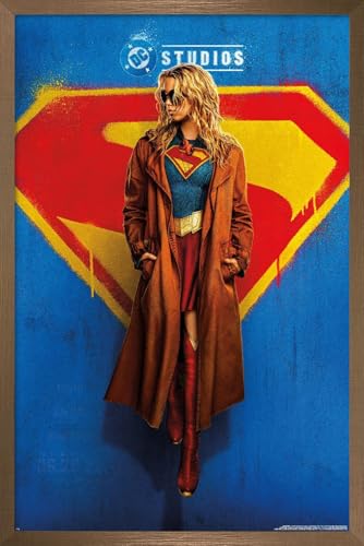 Trends International DC Studios Supergirl (2026) - Whatever Teaser One Sheet Wall Poster, 34L x 22.4W, Bronze Framed Version