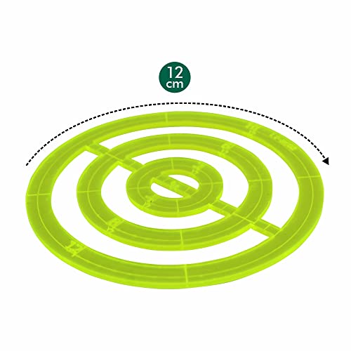 Régua Para Patchwork Scrapbook Redonda 12cm Acrílico Verde