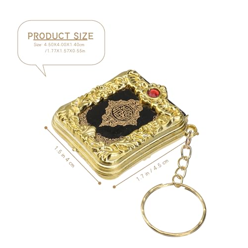 WINOMO 10 Stück Mini Arche Koran Buch Schlüsselanhänger Vintage Religiöse Schlüsselringe Islamischer Anhänger Muslimische Tasche Geldbörse Auto Dekor (Zufällige Farbe)