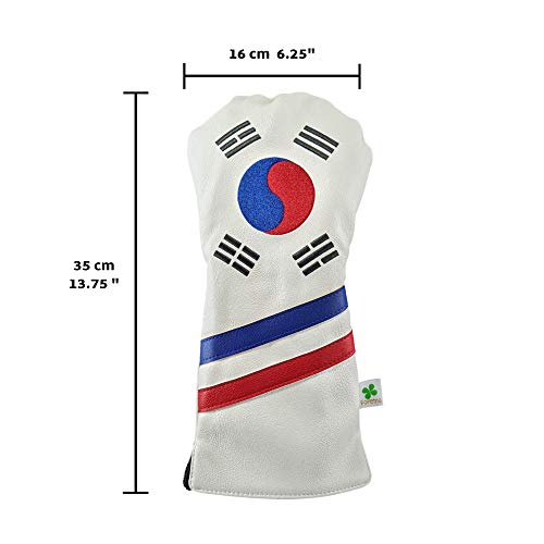 Foretra Driver Headcover Golf Club Covers Blade Mallet Putter Cover Alignment Stick Holder Hybrid Fairway Wood Head Cover Korea Flag Novelty Golf Accessories for Most Brands by Foretra - Used condition - Image 3