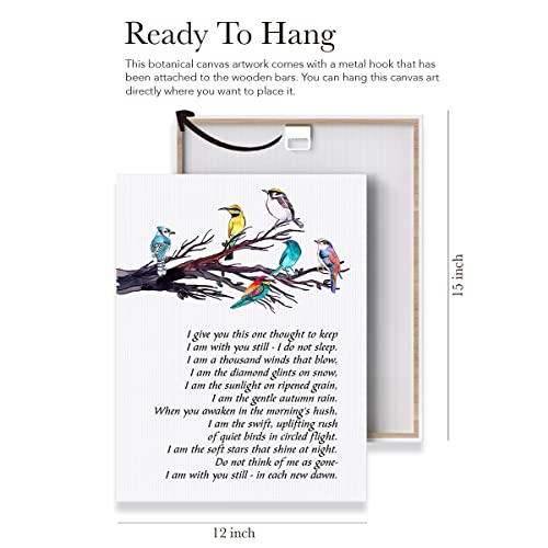 Evxid Native American Prayer Quote Canvas Poster Painting Wall Art, I Give You This One Thought To Keep Print Artwork Framed Ready To Hang For Home Office Decor 12 X 15 Inch #TOP1