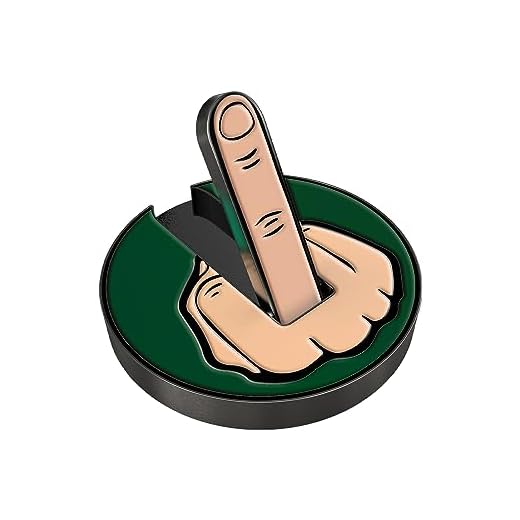 K9King Middle Finger Golf Ball Marker with Magnetic Hat Clip | Alignment Ball Mark | Funny Golf Accessories - Great Gift for Golf Lovers Golf Cap Premium Gifts (Green)
