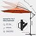 HOMSHADE 10ft Offset Patio Umbrella - Offset Hanging Cantilever Patio Outdoor Market Umbrella UPF50+ UV Protection with Easy Tilt Adjustment and Crank for Pool Deck and Garden (Neon Orange)