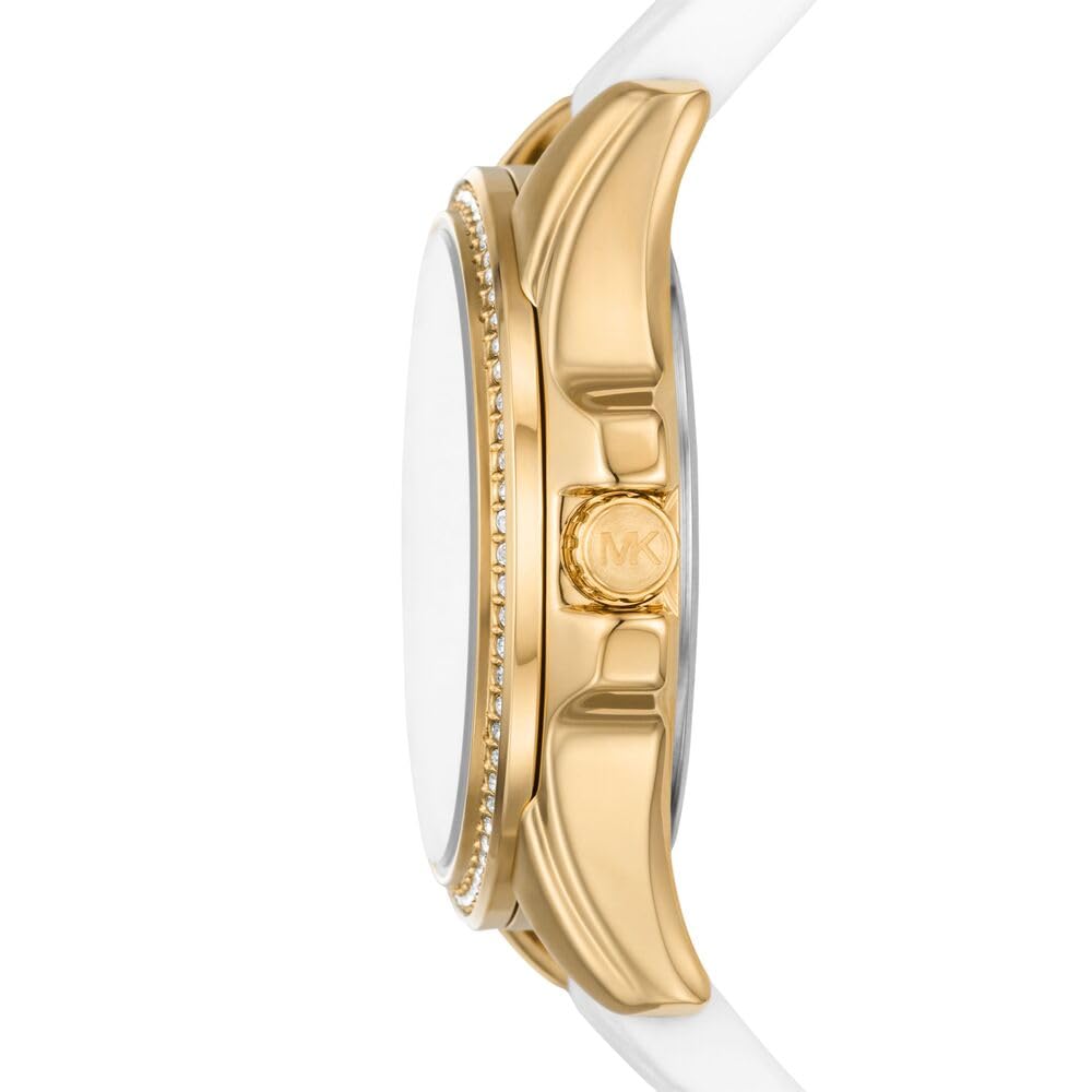 Michael Kors Reloj Pilot para Mujer, Movimiento multifunción de Cuarzo con Correa de Silicona