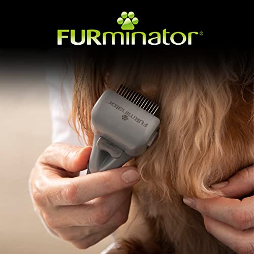 Furminator verstellbarer Entfilzer für Hunde und Katzen - Kamm entfernt sicher und schonend Verfilzungen aus dem Fell