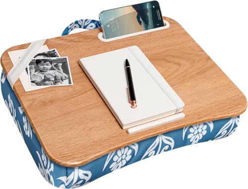 Image of LAPGEAR Designer Lap Desk with Phone Holder and Device Ledge - Floral Block Print - Fits up to 15.6 Inch Laptops - Style No. 45414 (Pack of 8)