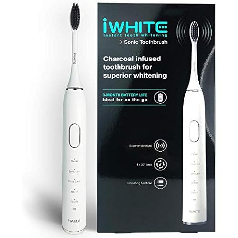iWhite Cepillo de Dientes Eléctrico Sónico con Carbón Activo para Blanqueamiento y Limpieza Cover