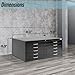 AdirOffice Flat File Cabinet - Heavy Duty 5-Drawer Blueprint Sheets Storage, 29