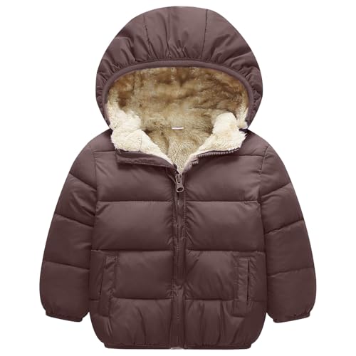 Allegorly Bambino Cappotto con Cappuccio Bambino Cappuccio Piumino Calda Fodera Giubbotti Cappotto Inverno Giacche Caldo Leggero Invernale Outfits Giubbotto Antivento