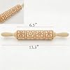 Rolling Pin, 13.8 Laser Engraved Embossed 3D Snowflake Pattern, for Cookies, Pastries, Crusts, Dough