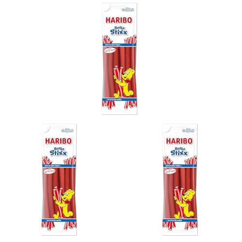 Haribo Balla Stixx Fresa Geles Dulces, 200g (Paquete de 3)
