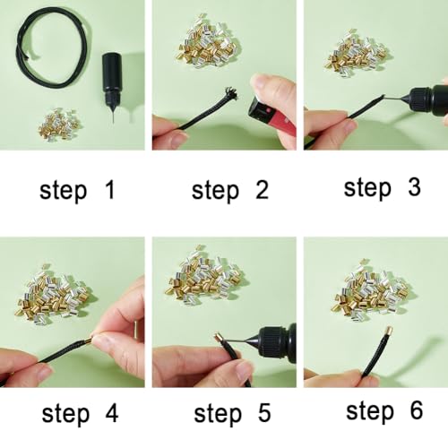 Embout cordon laiton 2mm et 4mm pour atelier création bijoux DIY - 6