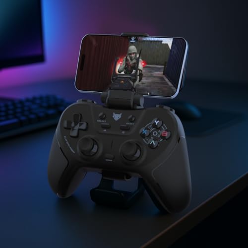 Image of EvoFox One S Controller Clamp, 34g Lightweight Yet Strong ABS Plastic. Extendable Phone Mount for Universal Compatibility of Phone. (Exclusively Designed One S) (Controller Not Included)