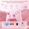 Controlador de gaming para PC, controlador inalámbrico con botón personalizado, giroscopio de 6 ejes, doble vibración, programación de macros de 128 pasos, NFC, turbo, controlador Bluetooth para Windows 10/Android/iOS/PC 6