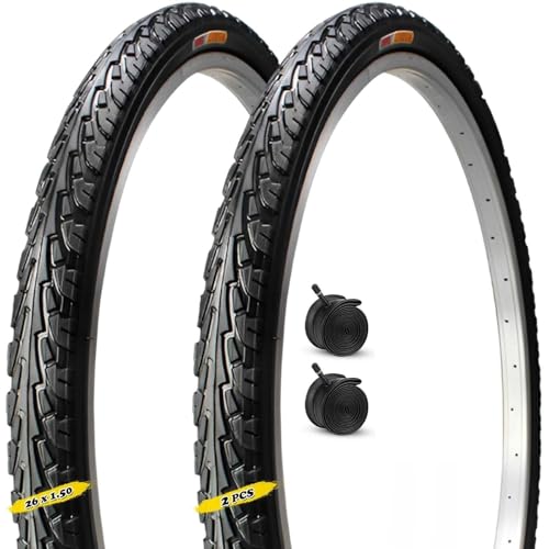 Pneu et Chambre à Air 26 Pouces (40-559) Clincher pour Vélo de Montagne et Urbain