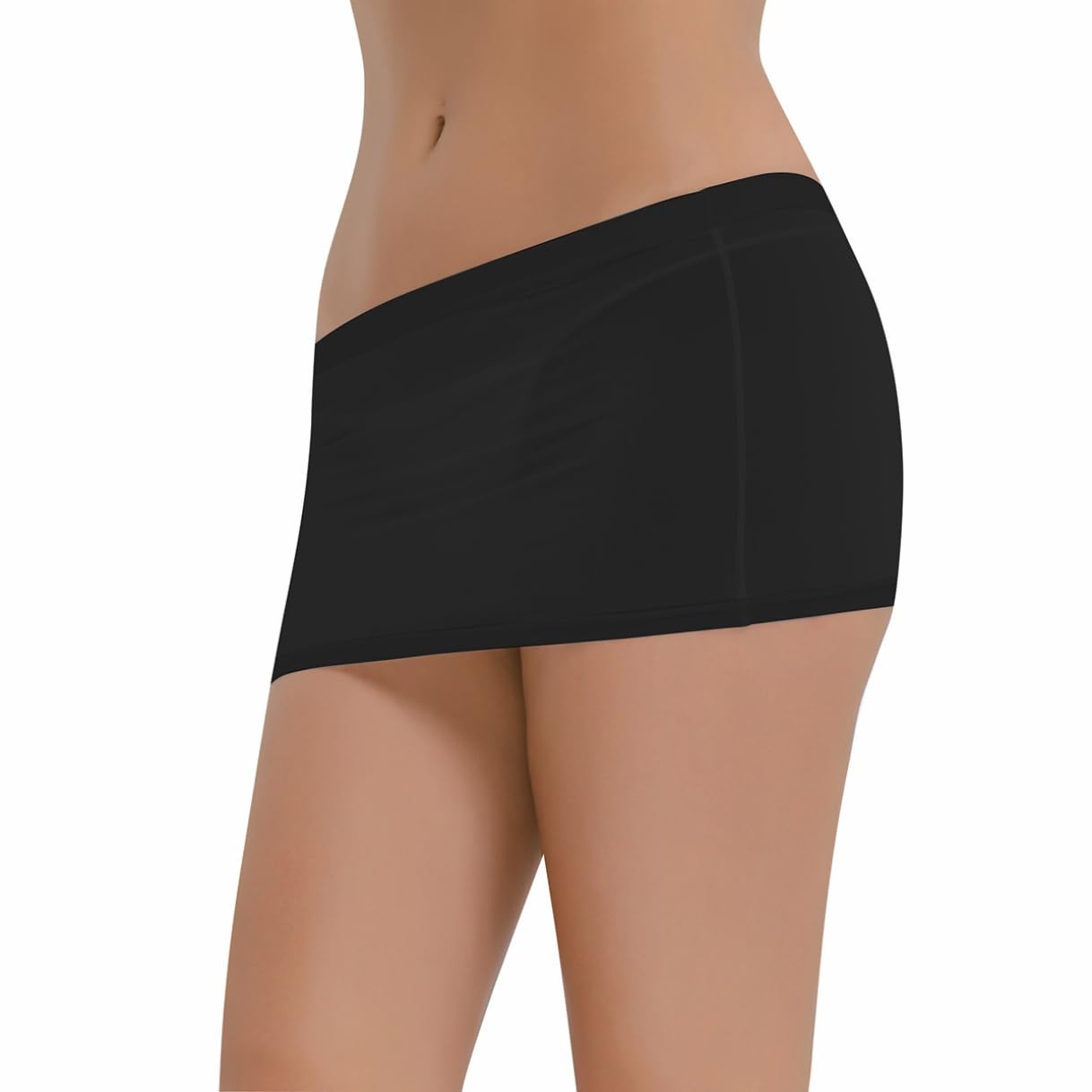 ranrann Mini Micro Jupe Transparente Sexy Elastique Lingerie Erotique Vêtement de Nuit Jupe Soirée Nuisette Bodycon Clubwear Costume Sexy Tenue Party