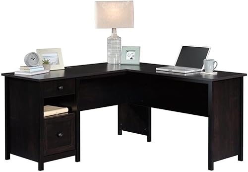 Miniatura 14 de Pemberly Row Escritorio de computadora de madera de ingeniería costera en forma de L en blanco suave Blanco suave,Estate