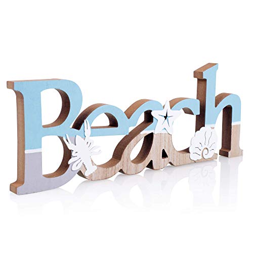 TideAndTales Free Standing Wooden Beach Sign...