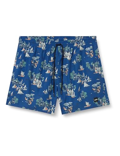 BOSS Men's Swim Shorts, Bright Blue 436, L