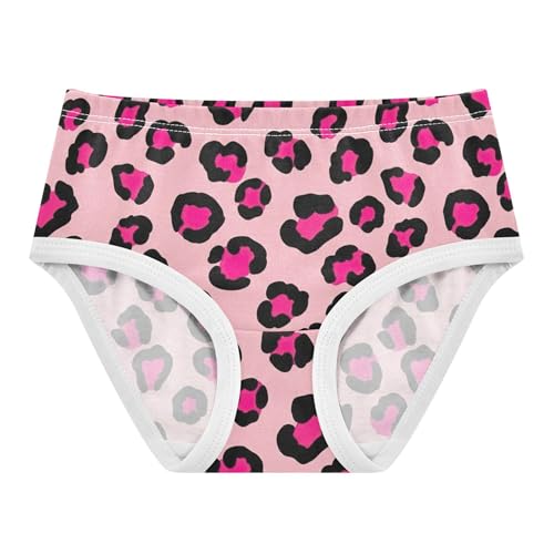 Girls Underwear Toddlers 2t Cotton Little Girl Panties Cartoon Briefs Kids Undies Pink Black Leopard Spots